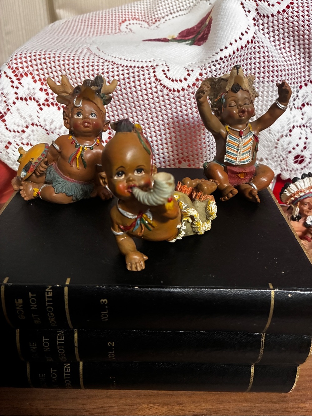 Vintage All God’s Children Tribal Baby Figurine Set of 3 Native American